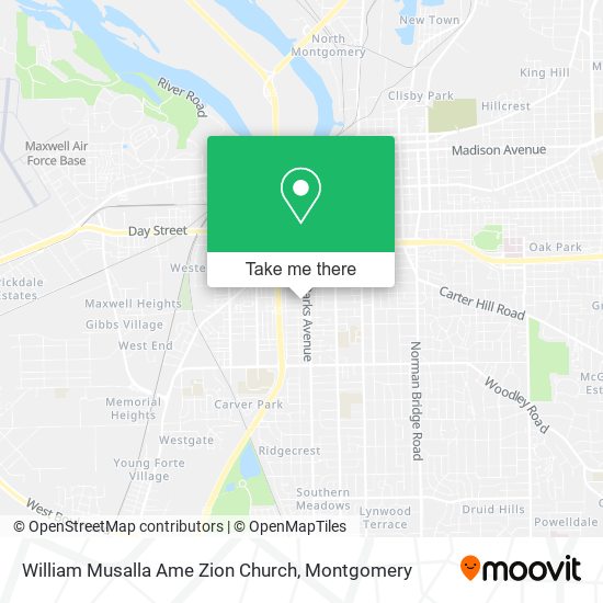 William Musalla Ame Zion Church map