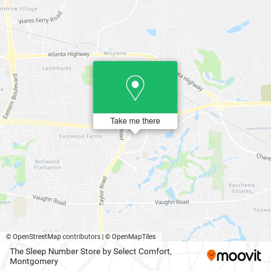 The Sleep Number Store by Select Comfort map