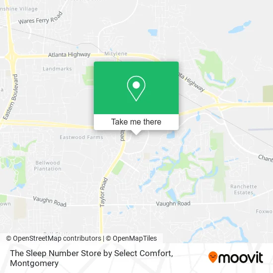 The Sleep Number Store by Select Comfort map