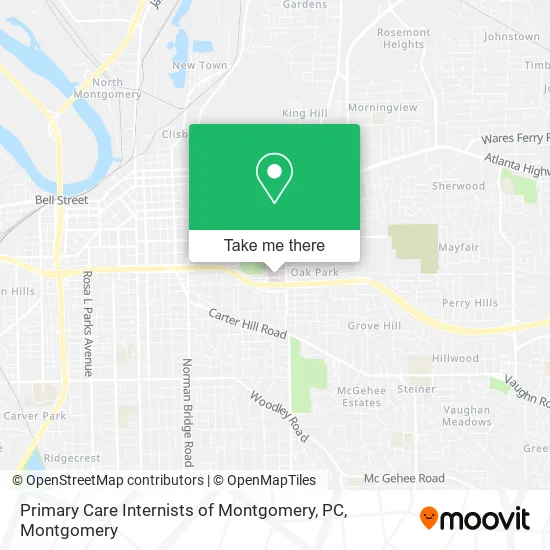 Primary Care Internists of Montgomery, PC map