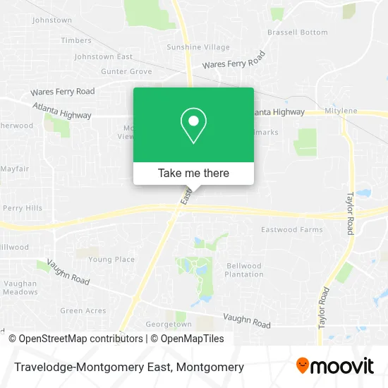 Travelodge-Montgomery East map