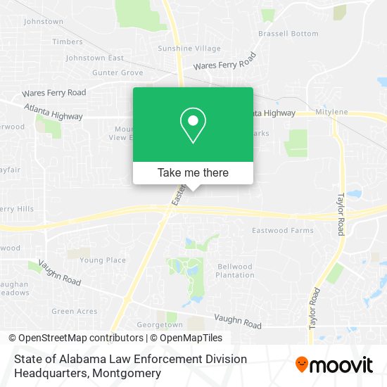 State of Alabama Law Enforcement Division Headquarters map