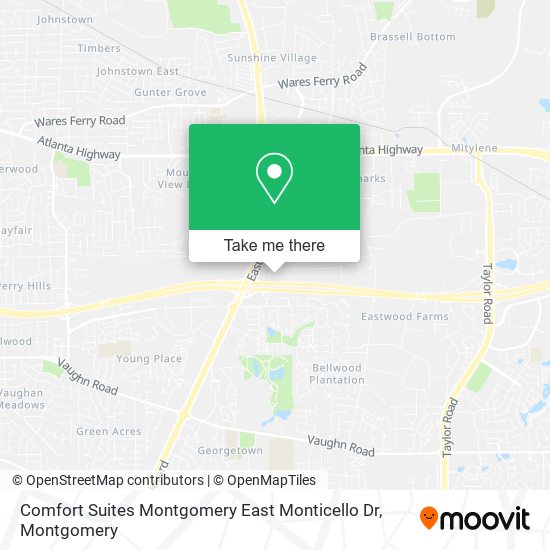 Mapa de Comfort Suites Montgomery East Monticello Dr