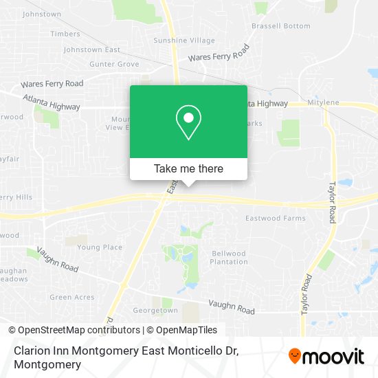 Clarion Inn Montgomery East Monticello Dr map