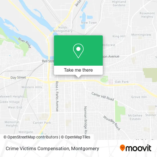 Mapa de Crime Victims Compensation