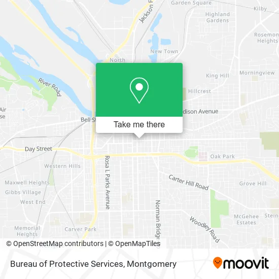 Mapa de Bureau of Protective Services