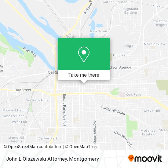 John L Olszewski Attorney map