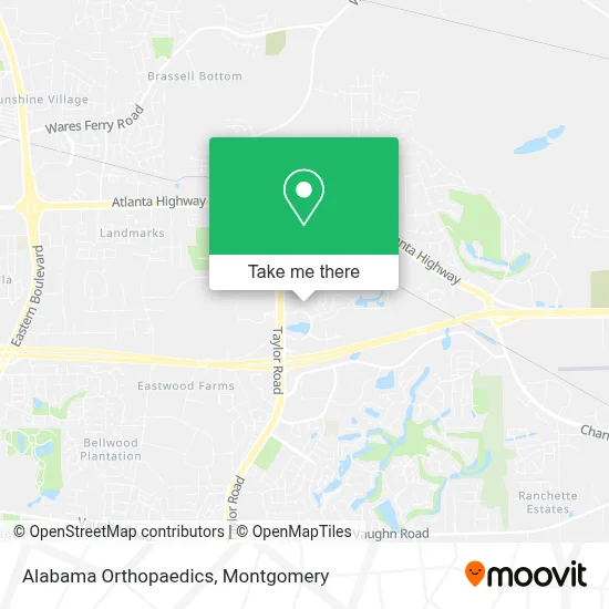 Alabama Orthopaedics map