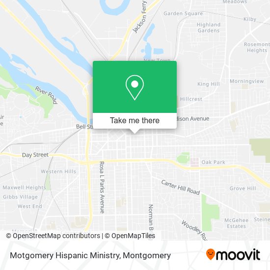 Motgomery Hispanic Ministry map