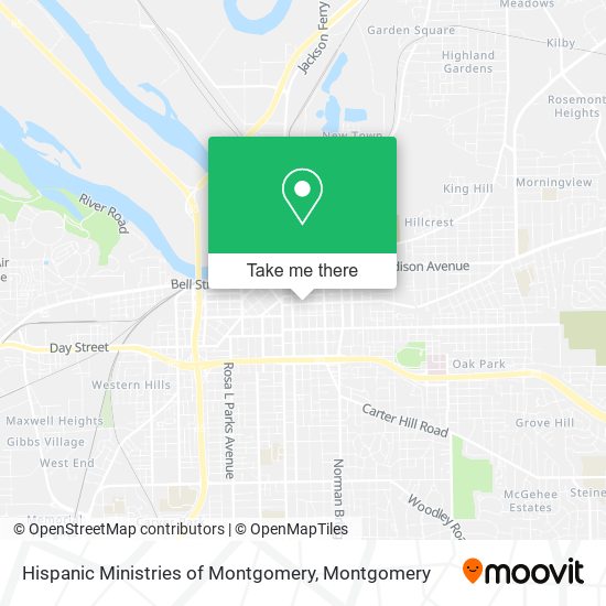Hispanic Ministries of Montgomery map