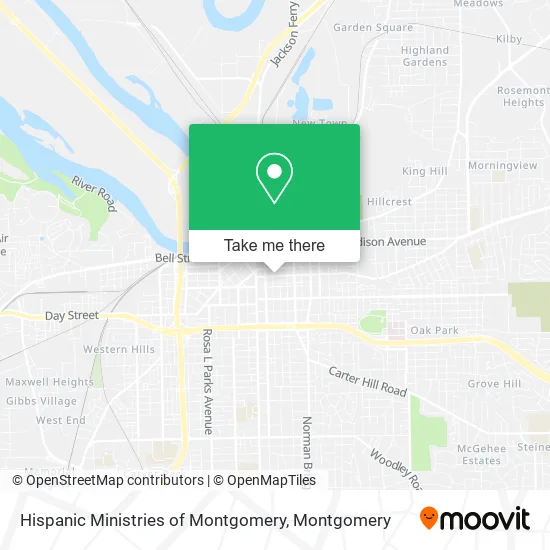Mapa de Hispanic Ministries of Montgomery