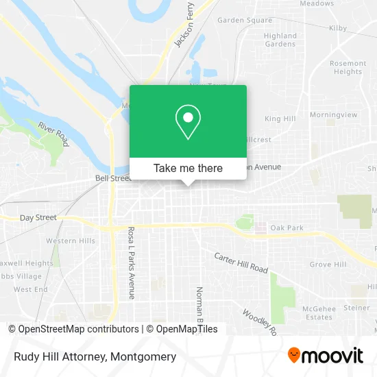Rudy Hill Attorney map