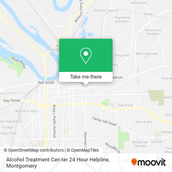 Mapa de Alcohol Treatment Cen ter 24 Hour Helpline