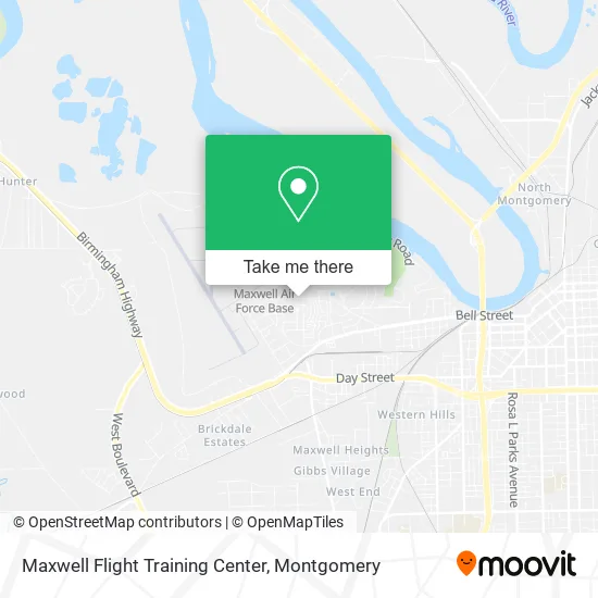 Mapa de Maxwell Flight Training Center