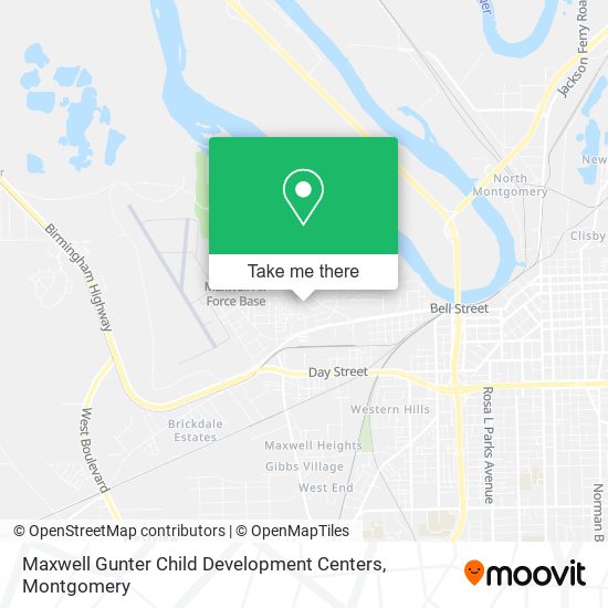 Maxwell Gunter Child Development Centers map