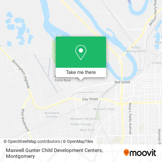 Mapa de Maxwell Gunter Child Development Centers