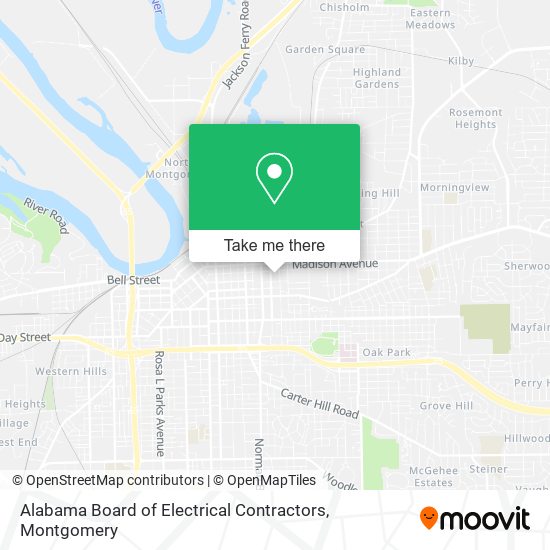 Mapa de Alabama Board of Electrical Contractors