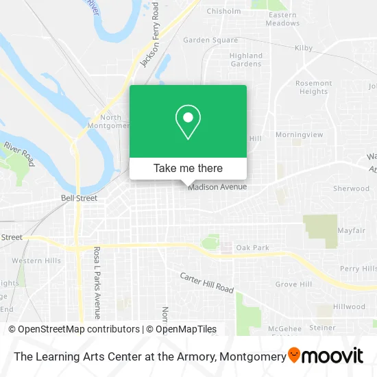 Mapa de The Learning Arts Center at the Armory