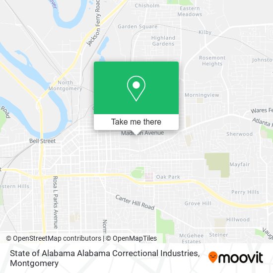 State of Alabama Alabama Correctional Industries map