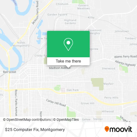 Mapa de $25 Computer Fix