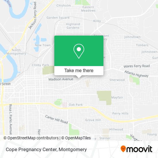 Cope Pregnancy Center map