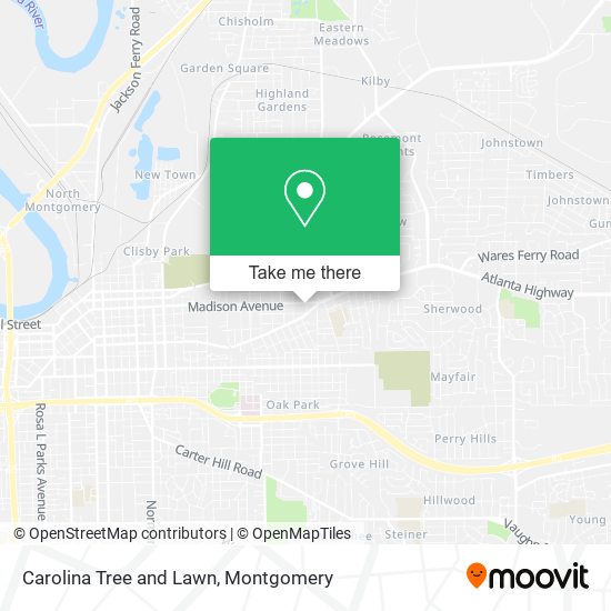 Carolina Tree and Lawn map