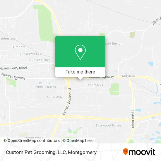 Custom Pet Grooming, LLC map