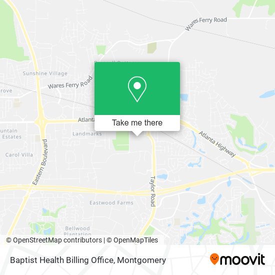 Baptist Health Billing Office map