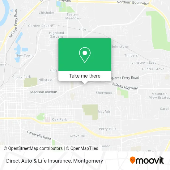 Direct Auto & Life Insurance map