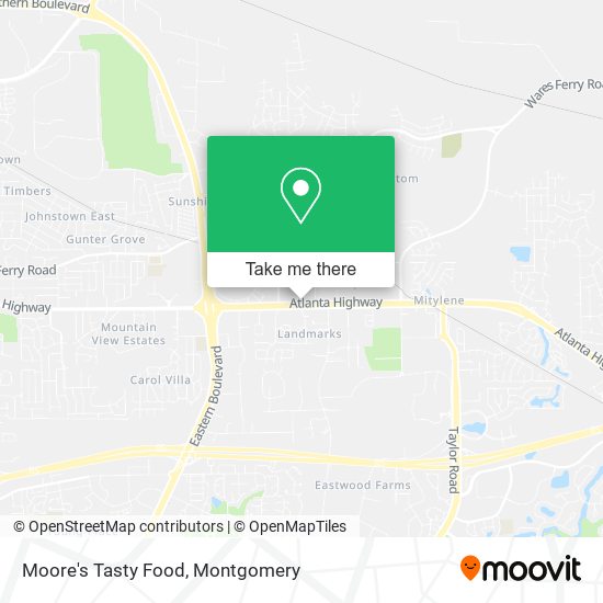 Mapa de Moore's Tasty Food