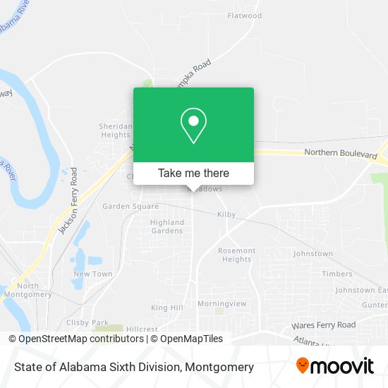 Mapa de State of Alabama Sixth Division