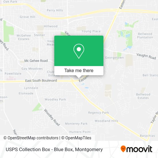 USPS Collection Box - Blue Box map