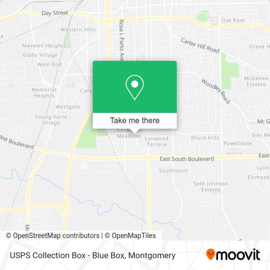 USPS Collection Box - Blue Box map
