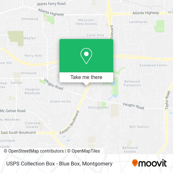 USPS Collection Box - Blue Box map