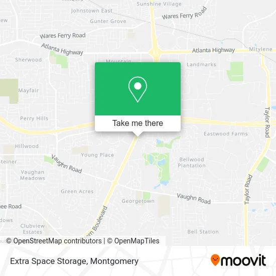 Extra Space Storage map