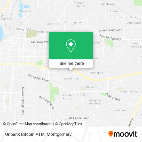 Unbank Bitcoin ATM map