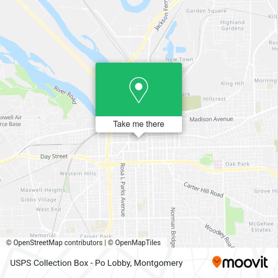 USPS Collection Box - Po Lobby map