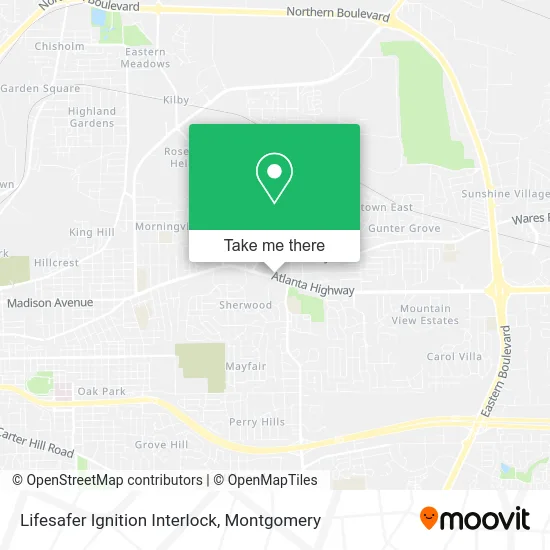 Lifesafer Ignition Interlock map