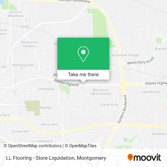 LL Flooring - Store Liquidation map