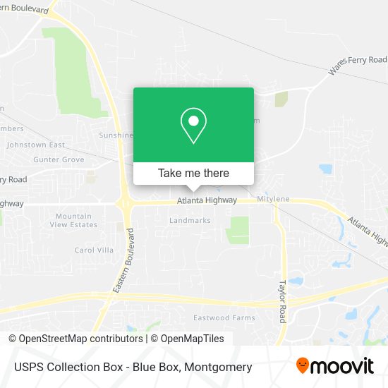 USPS Collection Box - Blue Box map