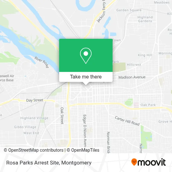 Rosa Parks Arrest Site map