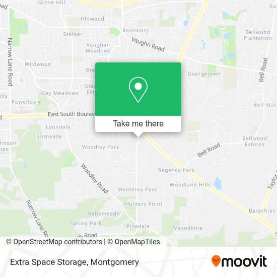 Extra Space Storage map