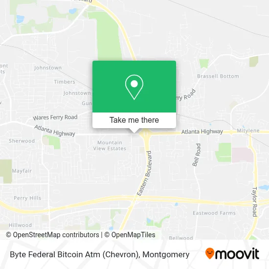 Byte Federal Bitcoin Atm (Chevron) map