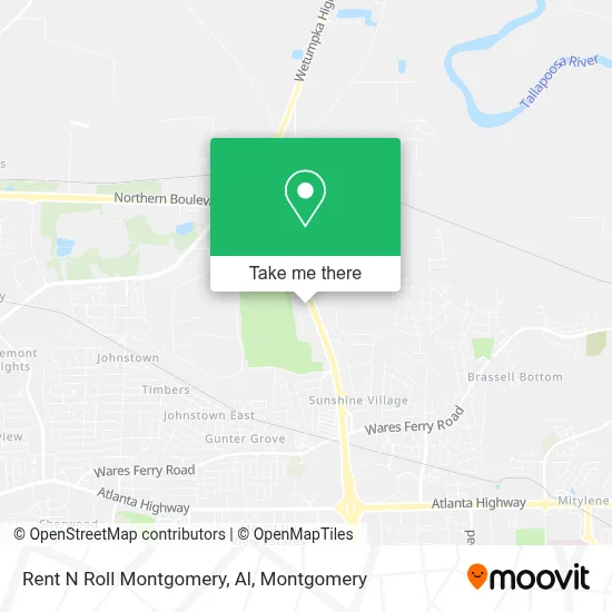 Rent N Roll Montgomery, Al map