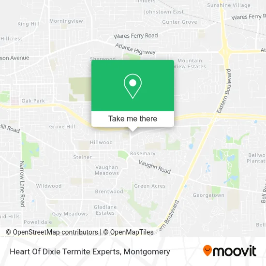 Heart Of Dixie Termite Experts map