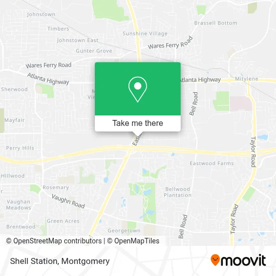 Shell Station map