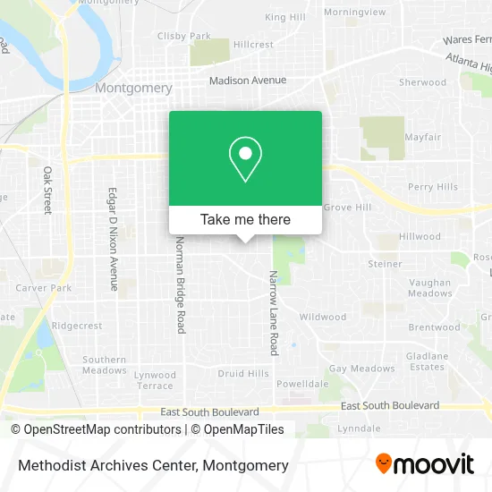 Methodist Archives Center map