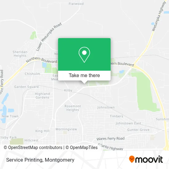 Service Printing map