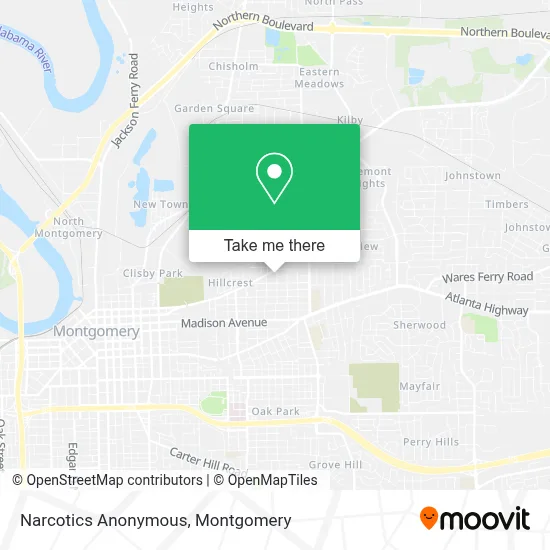 Narcotics Anonymous map