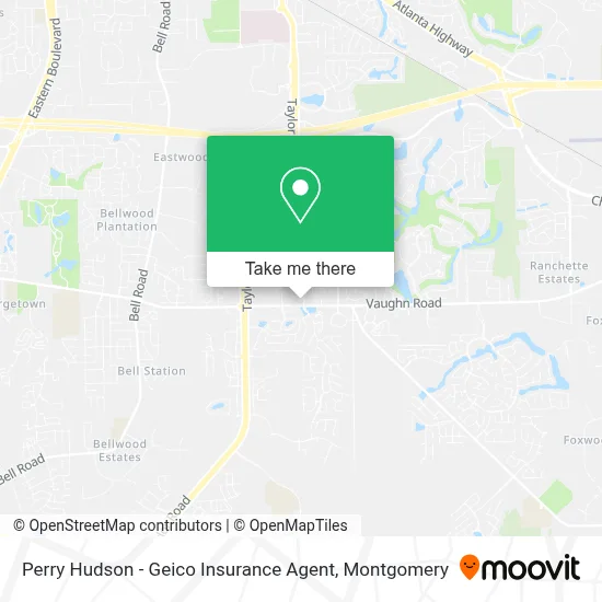 Perry Hudson - Geico Insurance Agent map